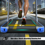 2-in-1 Folding Electric Treadmill, 2.25 HP, Under-Desk, with Dual Display and Smart App Control