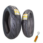 Pirelli Diablo Rosso IV Front 110/70ZR17 And Rear 190/55ZR17 Tires With Keychain