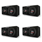 MTX Dual Loaded Subwoofer Enclosures, 12 Inch, 2000 Watt Max, 4 Pack - TNE212DV