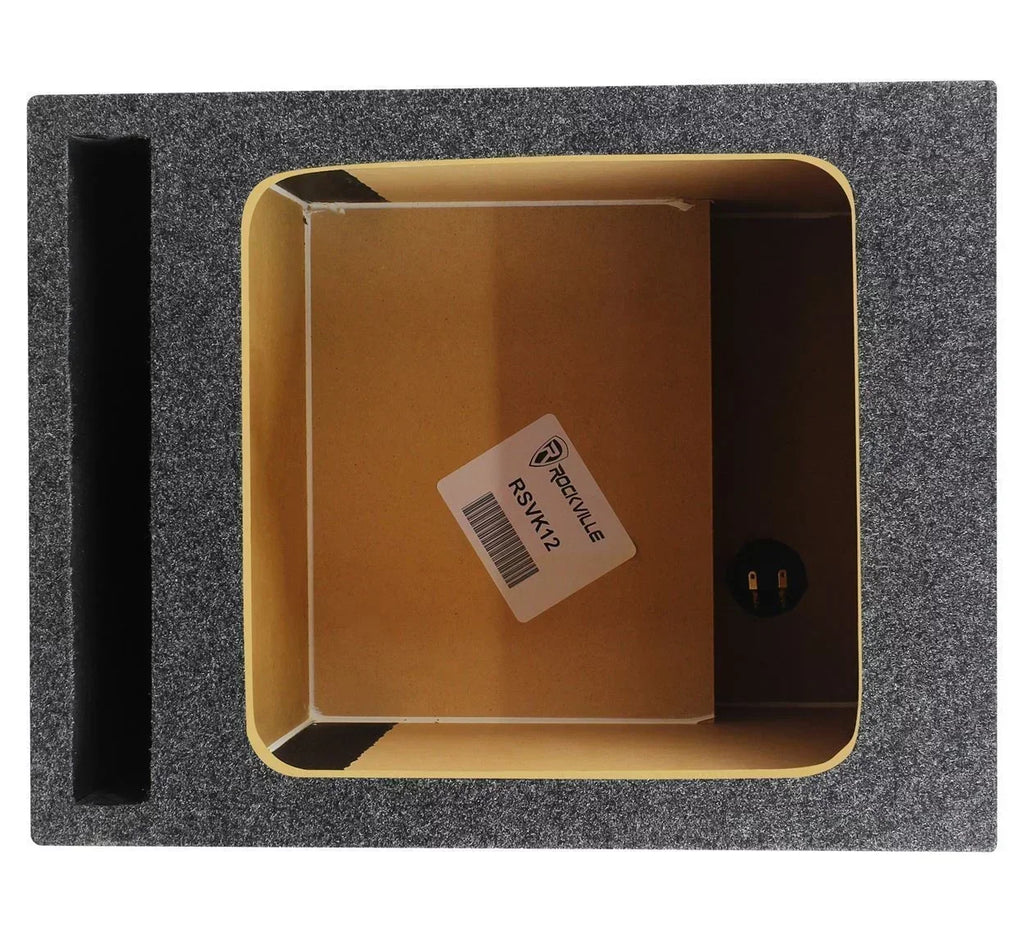MTX 12in 500W RMS Square Car Audio Subwoofer Kit With Vented Enclosure - S6512-44