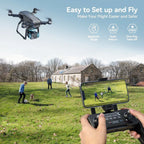 Bwine GPS Camera Drone With 4K Night Vision, 3-Axis Gimbal, 3 Batteries, Black - F7GB2 3B