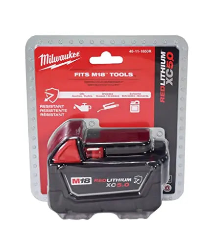 Milwaukee 18V 5Ah XC Extended Capacity Resistant Battery - 2 Pack