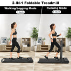 Bigzzia 2-in-1 Under Desk Treadmill, 2.5HP, 6.25MPH, 265 Lb