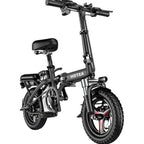 Folding Electric Bike 250W, 14 Inch, LCD Display, Removable Battery, Dual Disc Brake, Black